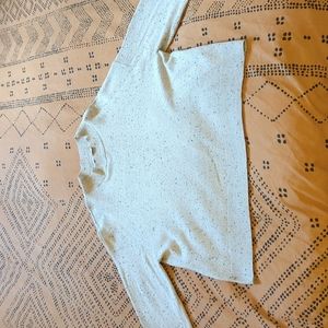 Everlane Cashmere Mockneck Sweater In Marbled Light Blue - M